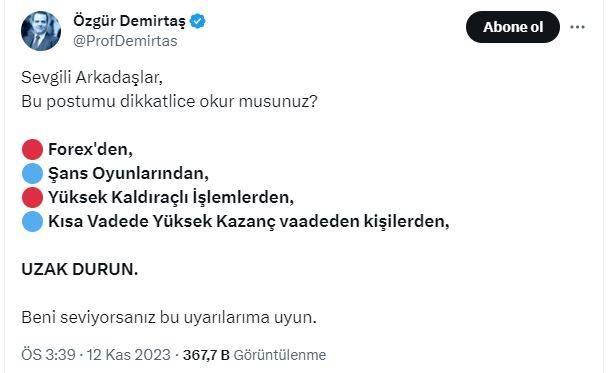 Ünlü ekonomist Özgür Demirtaş, uzak durulması gereken yatırım araçlarını tek tek açıkladı 9